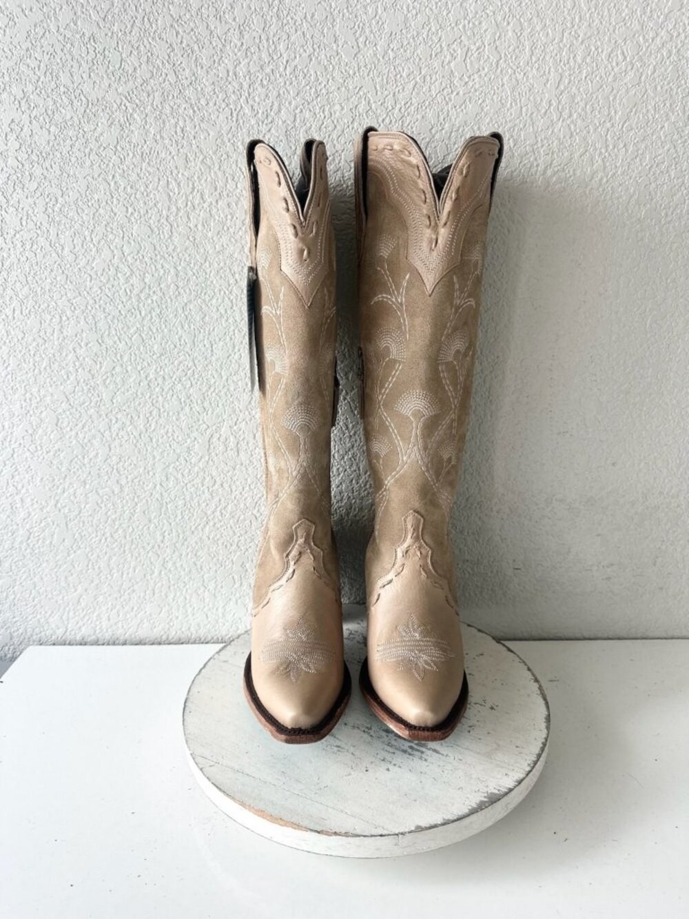 Lane Tessa Knee High Machiatto Cowboy Boots Western Cowgirl Tall Snip Toe Size 7 - Picture 6 of 12